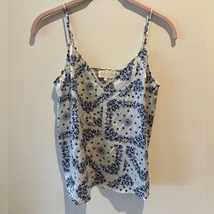 The Westside Silky Printed V-Neck Tank Top size x-small
